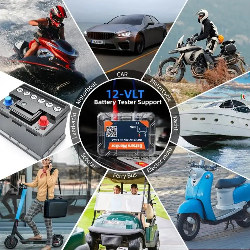 XXFF CAR Battery Moniter Meter 12V анализаторы тестеров BM6 Wireless