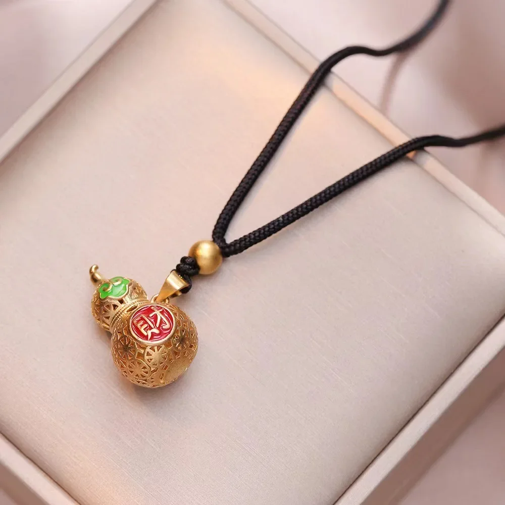 Женское ожерелье с подвеской в древнем китайском стиле золотистая цепочка форме
