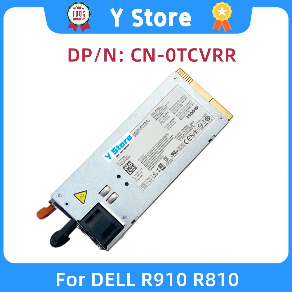 Y Store оригинальный для DELL R910 R810 1100 Вт, блок питания для сервера L1100A-S0 TCVRR 1Y45R 0 TCVRR 01Y45R, быстрая доставка