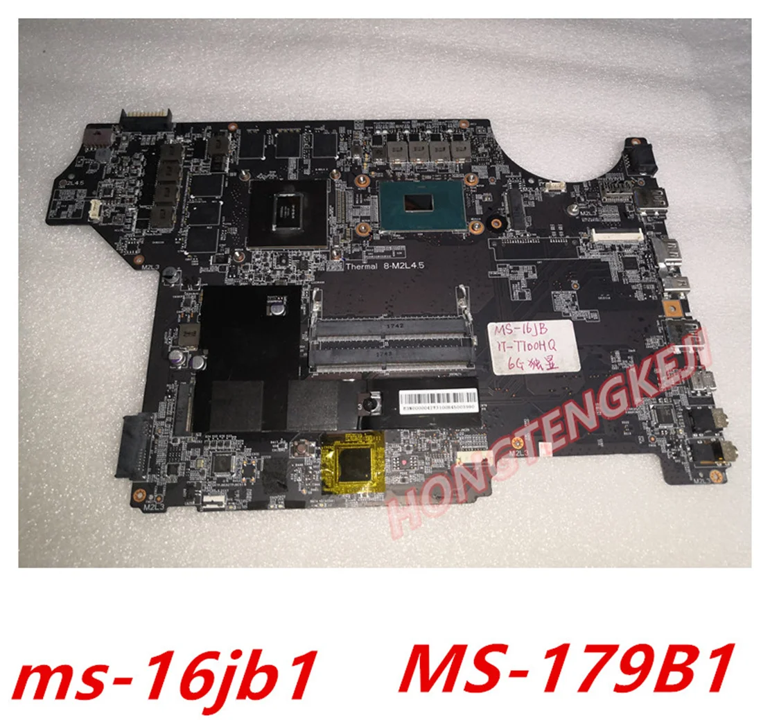 Оригинальная материнская плата для ноутбука MSI MS-16JB1 GE62VR GE72VR GL62VR GL72VR с процессором I7-7700HQ и графическим процессором GTX1060M
