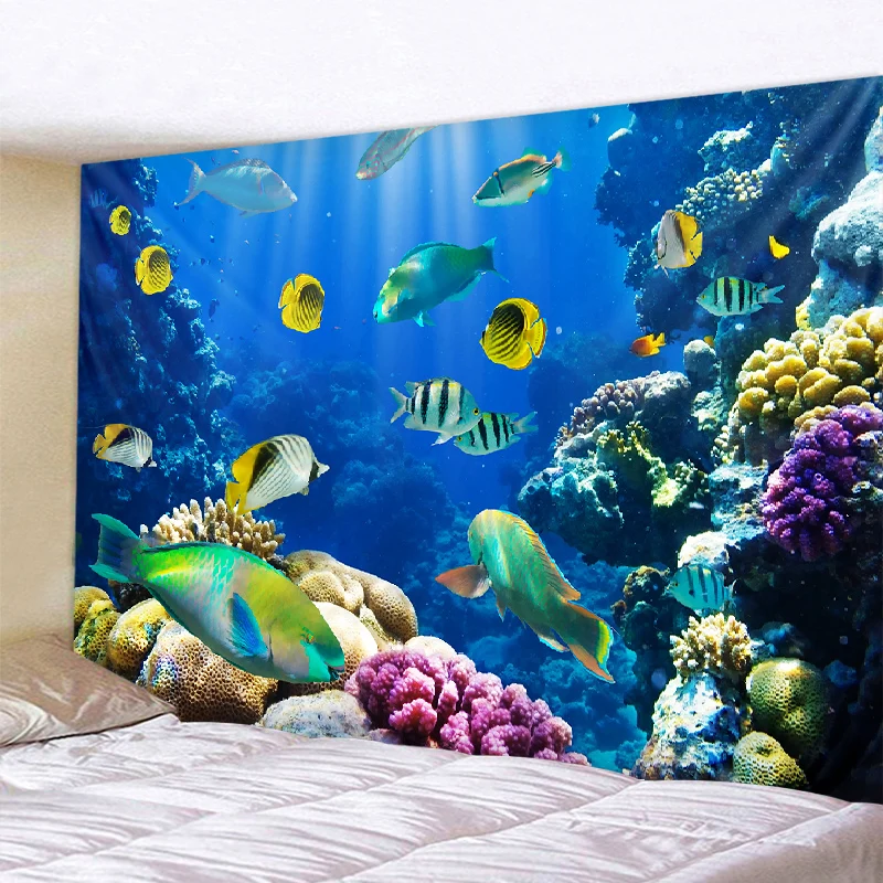 

Sea World Tapestry bohemian Wall Decoration Painting Tapestries Room Decaration Items Hanging Decoration Tapestries Tapiz