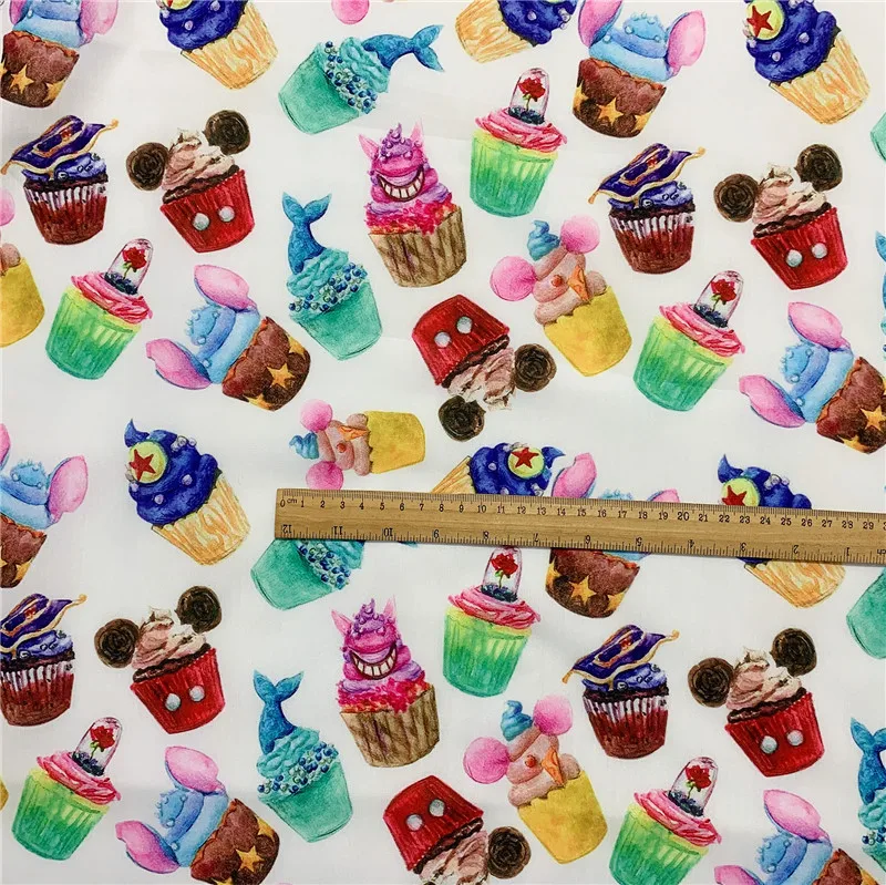 Ширина 145 см искусственный хлопок с рисунком мыши однотонный принт лоскутная