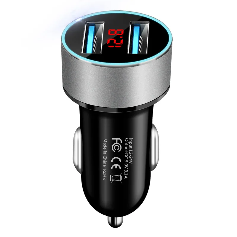 

Автомобильное зарядное устройство с светодиодный USB-портами, а, в
