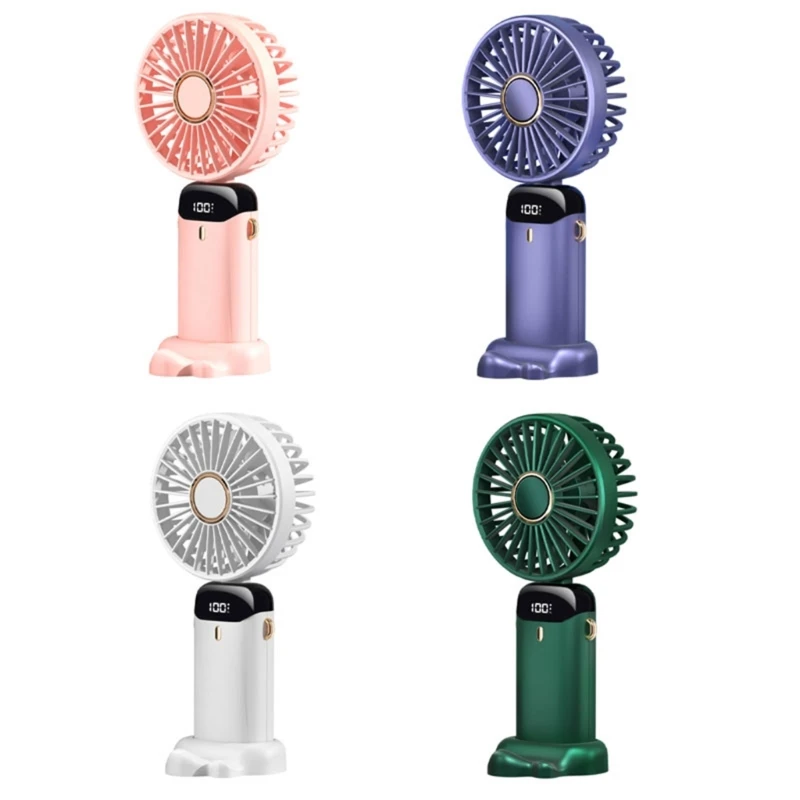 

Ручной USB-вентилятор N15, перезаряжаемый электрический вентилятор, портативный кондиционер, шейный вентилятор, 5 скоростей, с цифровым дисплеем