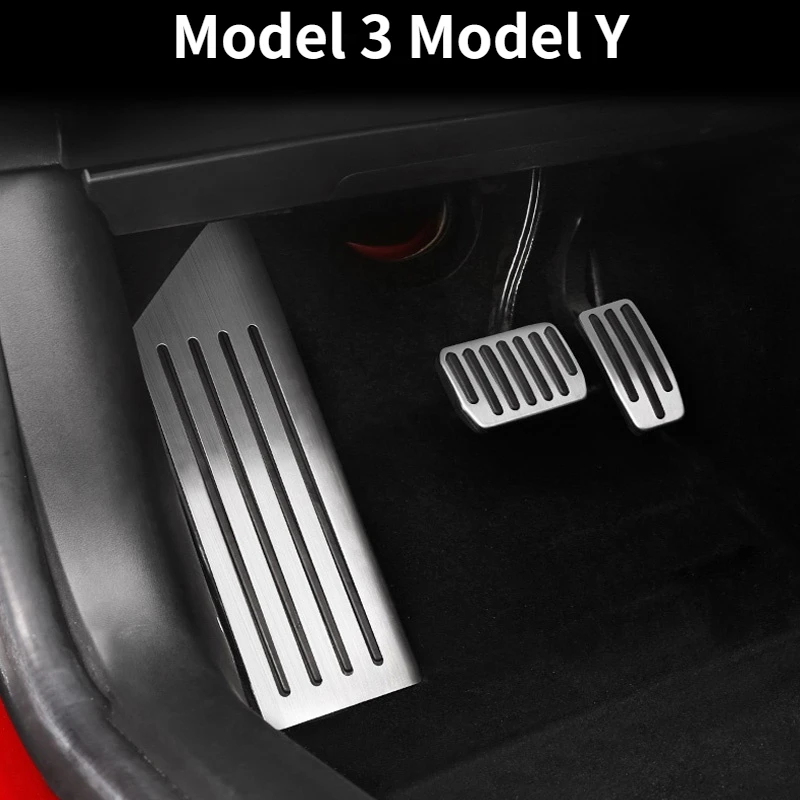 Aluminum alloy Car Foot Pedal For Tesla Model 3 ModelY Accessories Gas Fuel Brake Pedal Rest Pedal Pad Cover Styling 2017-2022