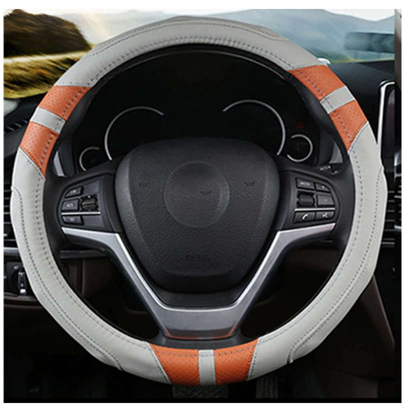 Чехол рулевого колеса автомобиля противоскользящие трехмерные чехлы на рулевое