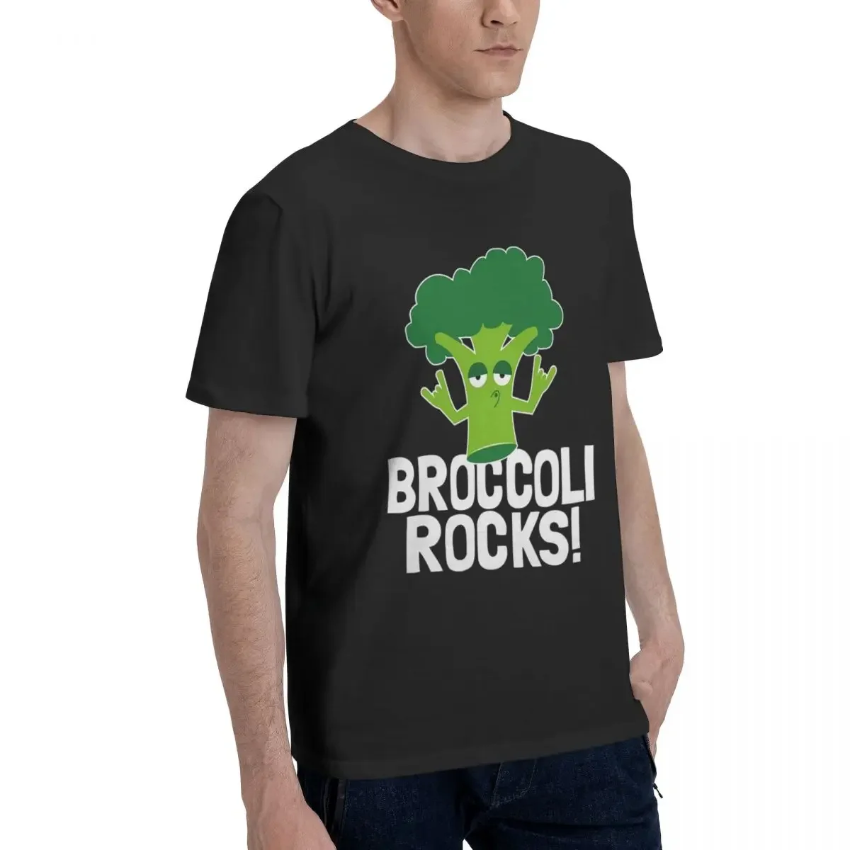 Забавные веган Gifts-футболка из 100% хлопка с брокколи мужские футболки большого