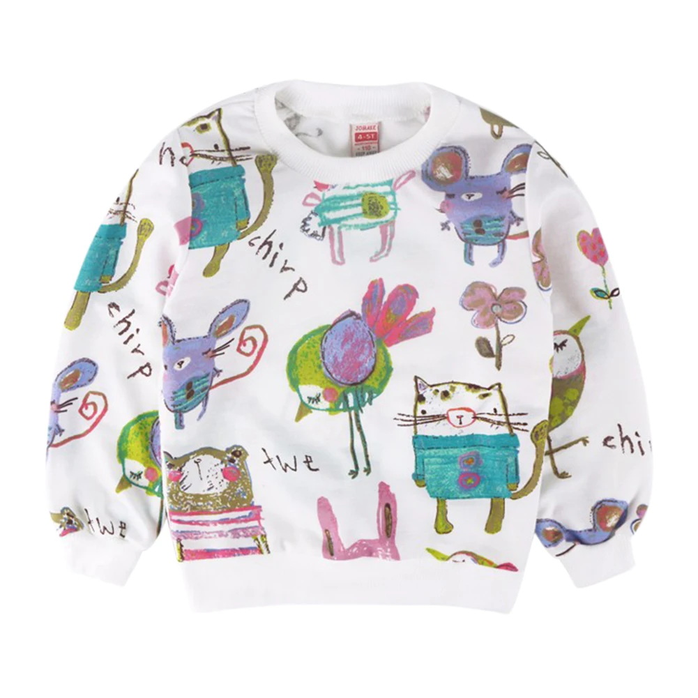 

Детская рубашка с длинным рукавом, универсальный дизайн, простые и просторные базовые Топы с мультяшным принтом, свитшоты на весну и осень