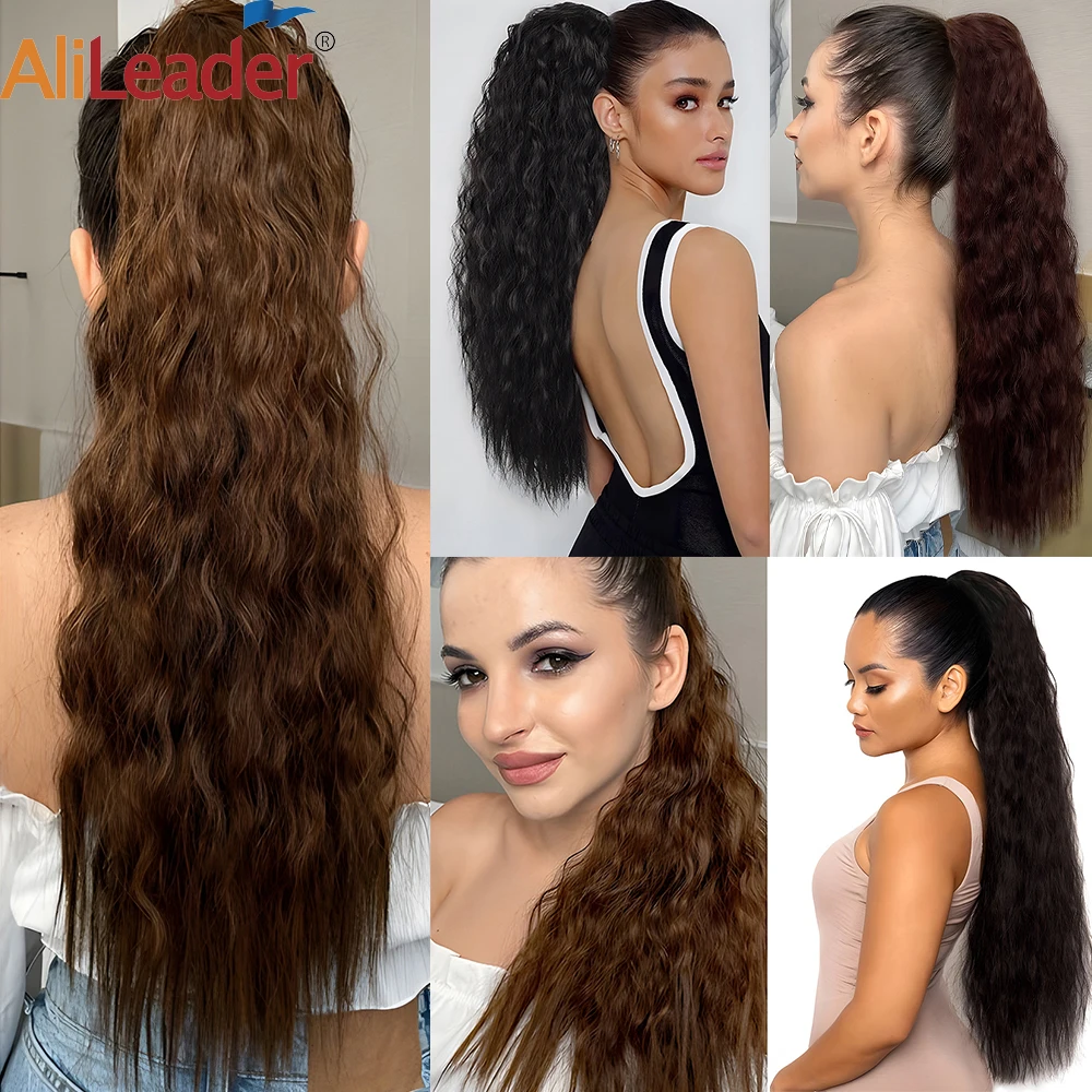 Синтетический конский хвост 26 дюймов длинный кукурузный