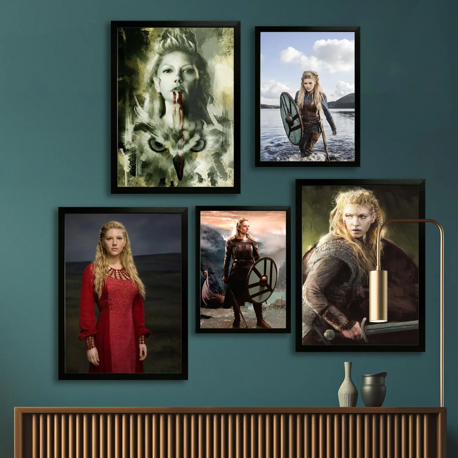 Холст с изображением lagertha настенное искусство печать современная семья декор