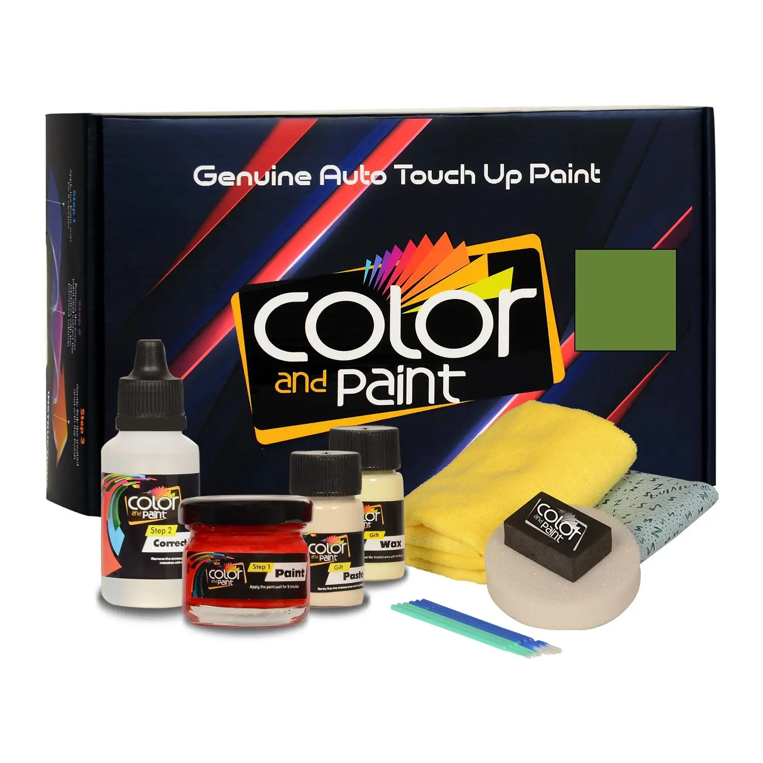 

Color and Paint compatible with Mercedes Automotive Touch Up Paint - ELBAITGRUEN MET - 175 - Basic Care