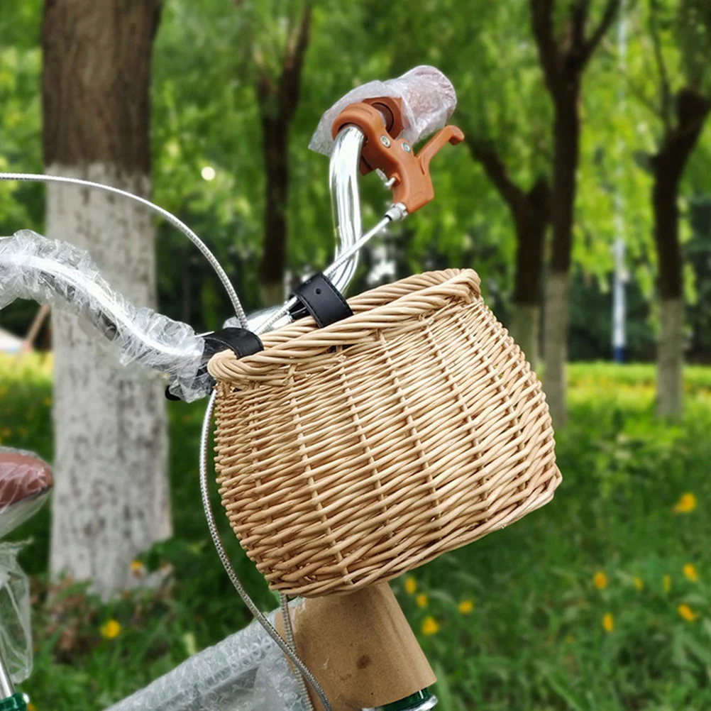 

Basket Bike Front Kids Girls Children Wicker Woven Rattan Mountain Boys Childrens