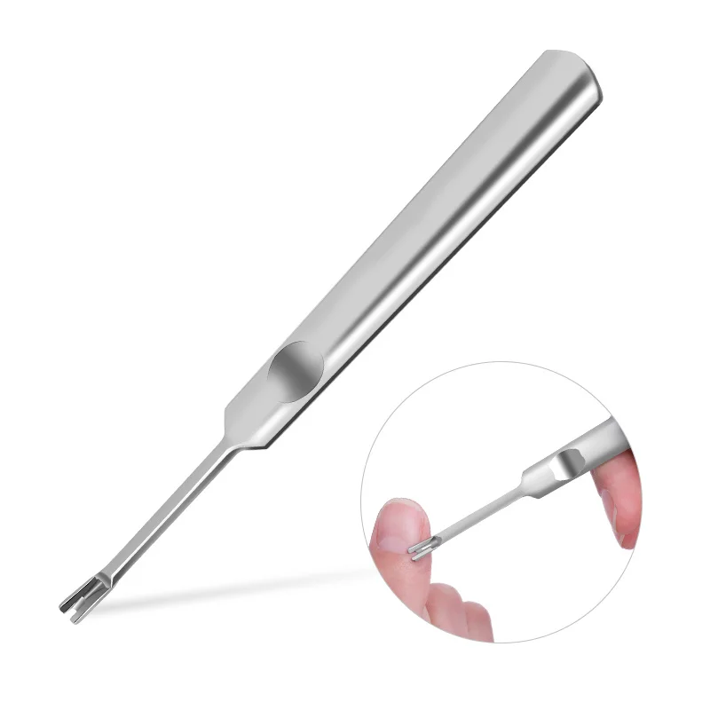 

Cuticle Remover Professional V-Shaped Dead Skin Pusher Stainless Steel Nail Art Manicure Tools Scraper Nail Cleaner Trimmer