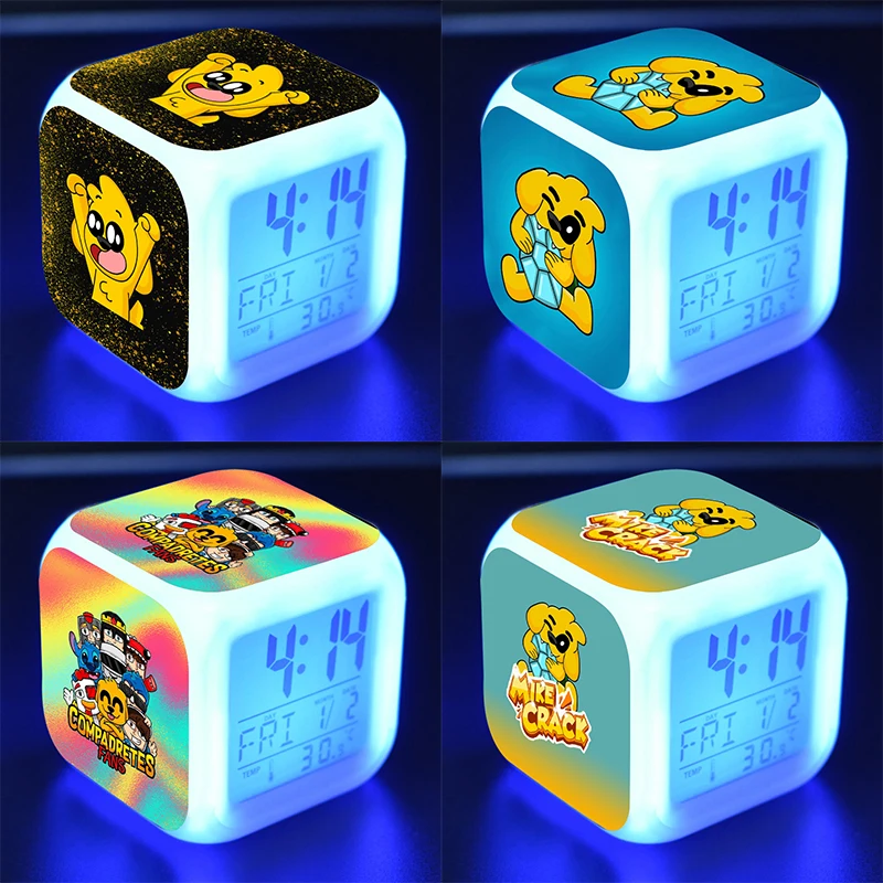 

Mikecrack LED Alarm Clock Los Compa Digital 7 Color Changing Light Night Glowing Kids Children Gift Desk Clock Dropshipping