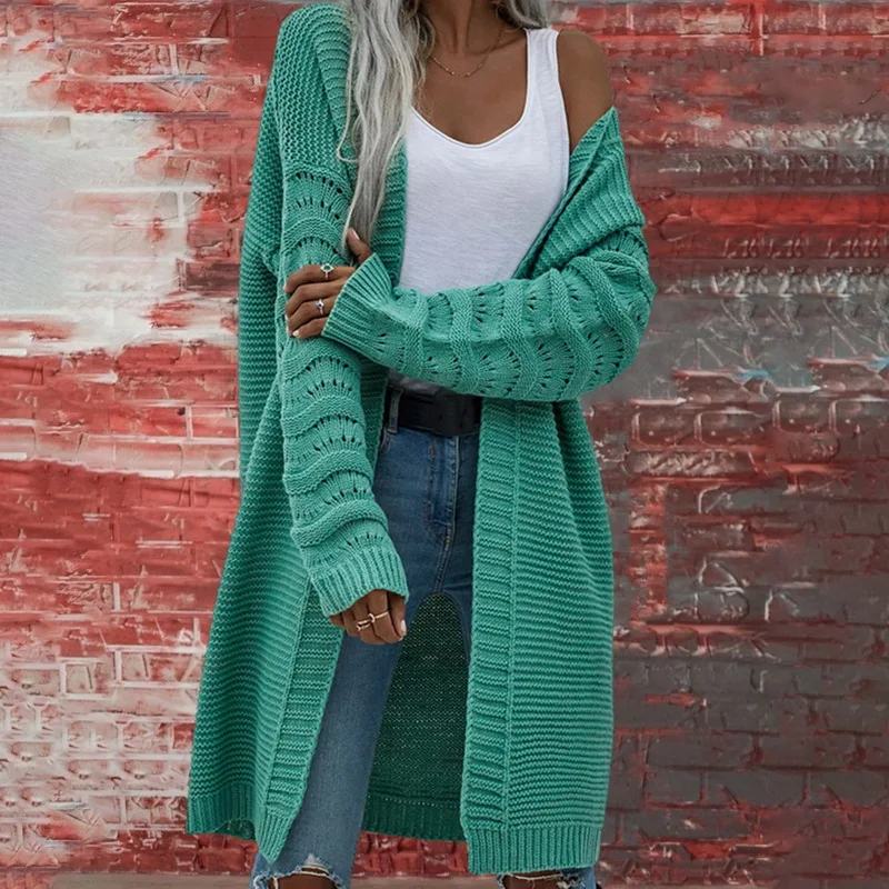 

Autumn Winter New Cashmere Sweater Coat European Style Cardigan Women Fashion Sweater Women Long Cardigan Knitted Sweater