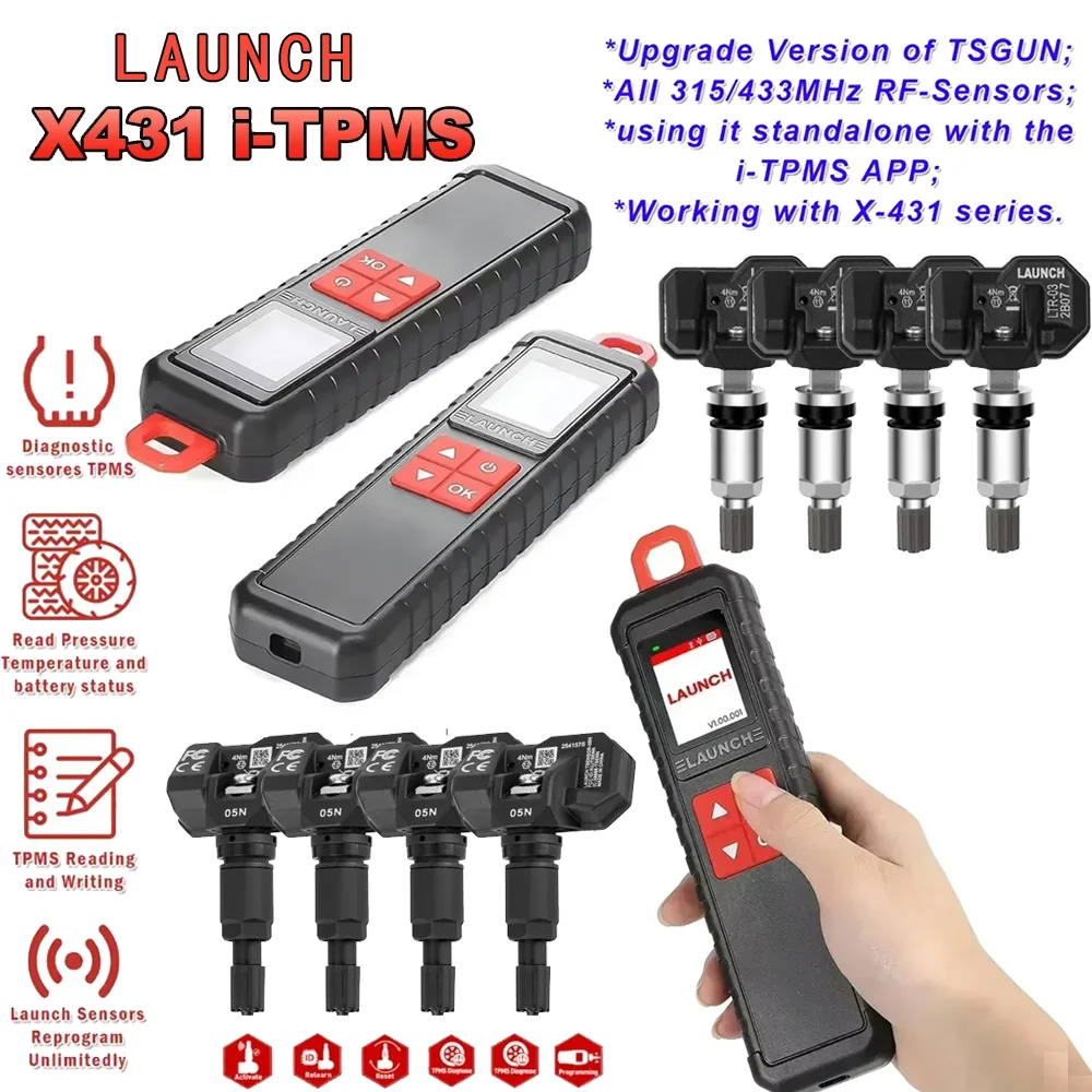 Фото LAUNCH X-431 i-TPMS Инструмент для освобождения детектора давления в шинах TPMS, датчики активации/обучения/программирования работает с сканером X431 №1