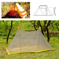 750g ultralight camping inner tent 2 person 3 season 20d silicone coating nylon breathable mesh rodless double tower large tent