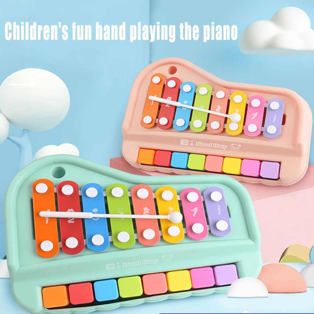

Educational Eight Tone Hand Playing Piano Baby Two in One Xylophone Instrument 8-month-old Infant Music Toy