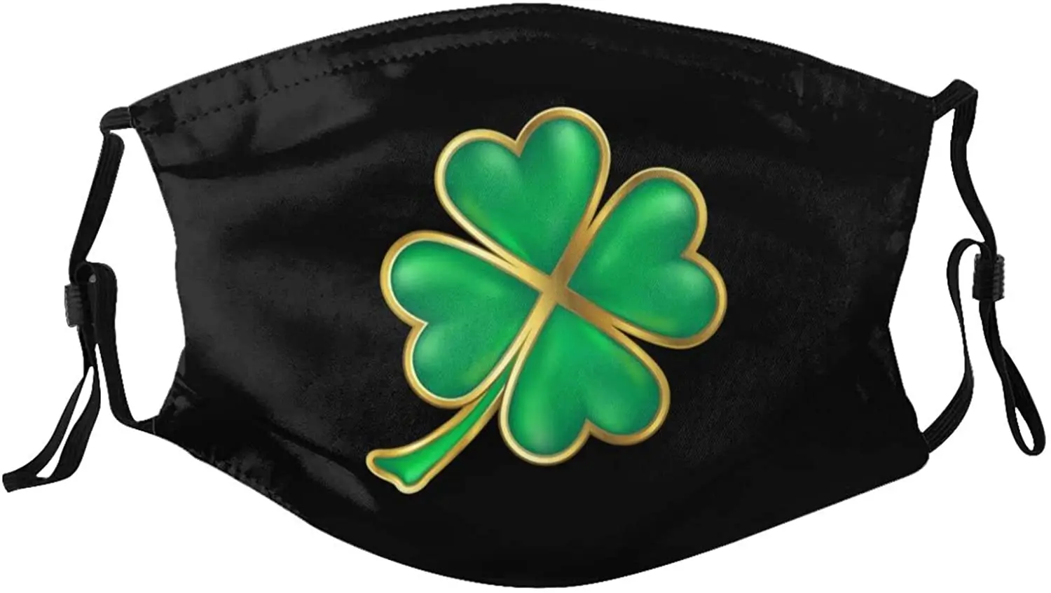

Маска ко Дню Св. Патрика, моющаяся многоразовая маска для лица ирландского зеленого цвета с 2 фильтрами