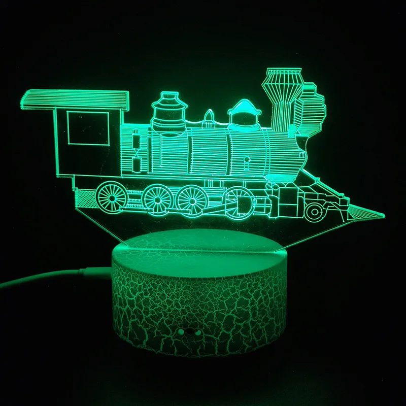 3D иллюзия Лампа грузовик Танк экскаватор игрушки акриловый светодиодный