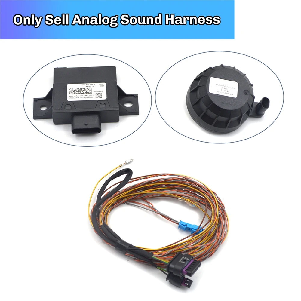 Car Exhaust Sound Horn Simulator Wiring Harness 5H0907159B 4H0907601 For Porsche Cayenne VW