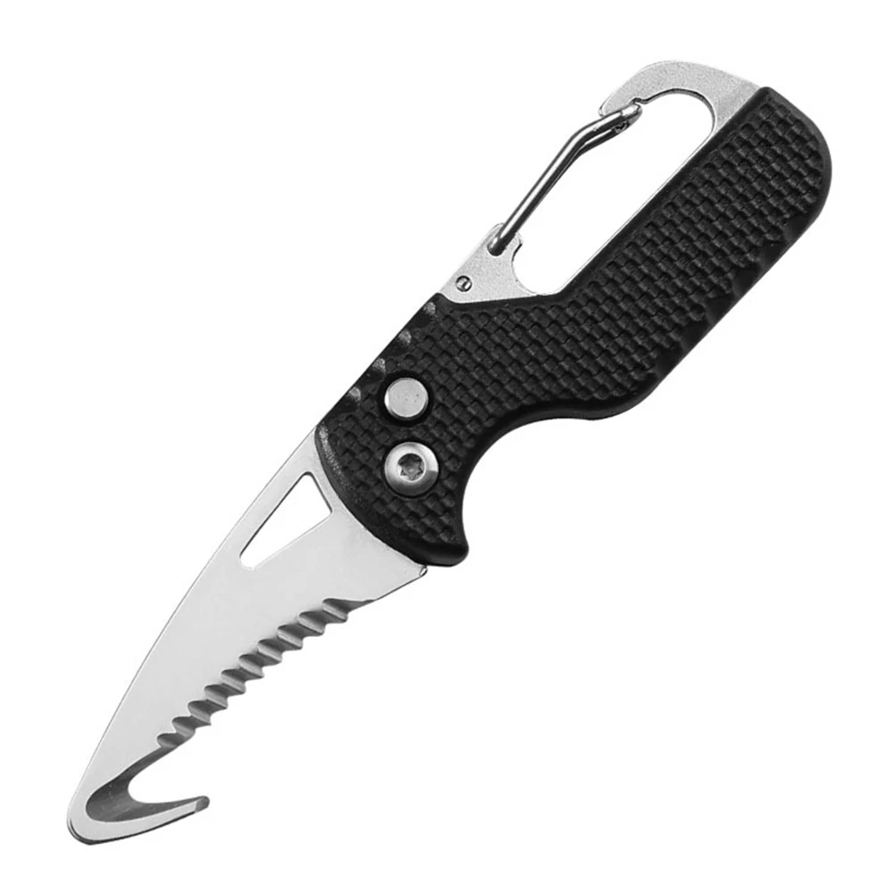 

Multi-function Serrated Hook Knife Express Parcel Knife Gift Key Chain Sawtooth Pull Hook Carry-on Bag Cutting Tool Box Opener