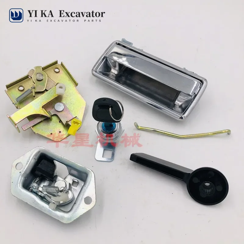 Для Daewoo Dh55 60-7 экскаватор кабины дверной замок в сборе внутренняя и внешняя ручка