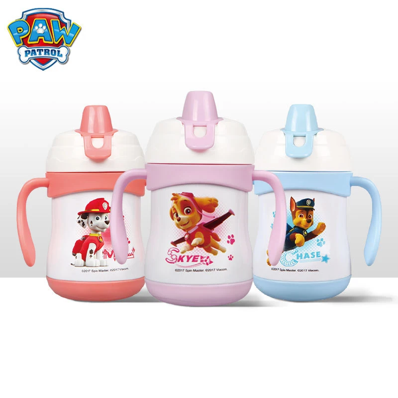 250ml Spin Master Cartoon Cups Kids Outdoor Portable Water PAW Patrol Stainless Steel Vacuum Flasks Baby Water Bottle Sippy Cup