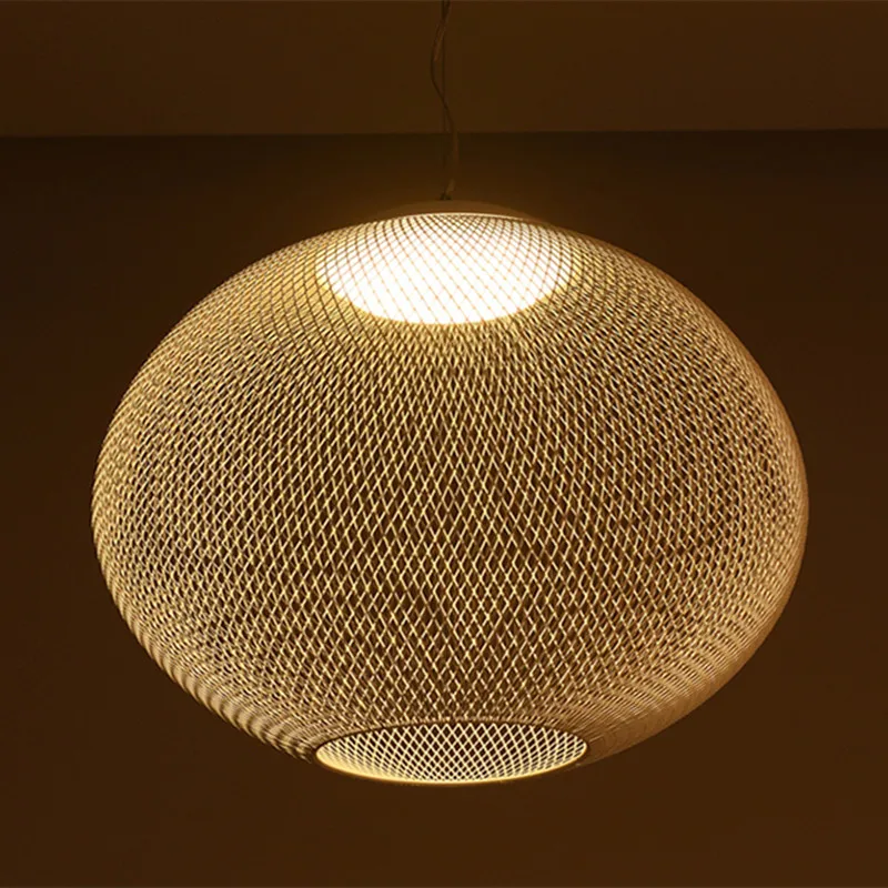 

Pendant Lamp Black/White Minimalist Ellipse designer pendant lamp Iron Black Pendant Light Hall Art cage pendant light