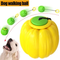 interactive pumpkin hand throwing elastic pull band molar cleaning bite resistant dog training toy ball big dog pet products