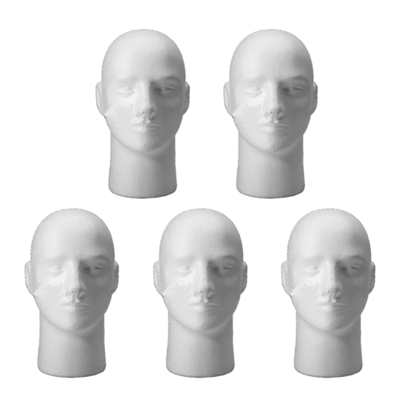 Mannequin en mousse de Styrofoam pour hommes et femmes  5 pièces  présentoir de chapeaux et de