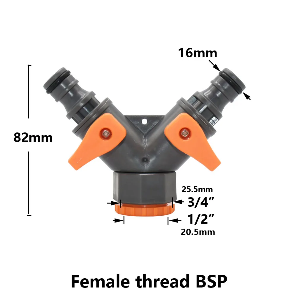 

WYZXM Разветвитель садового шланга 1/2" 3/4"