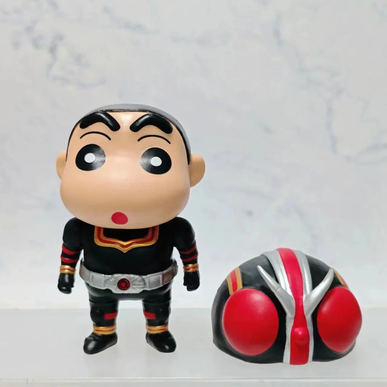 Экшн-фигурки Супермена Crayon Shin-chan Cos Kamen Rider 12 см ПВХ модель игрушки милые
