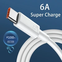 6a usb type c cable super fast charge 66w usb c cable 20cm200cm300cm for huawei p30 p40 xiaomi 11 tablets mobile phone cables