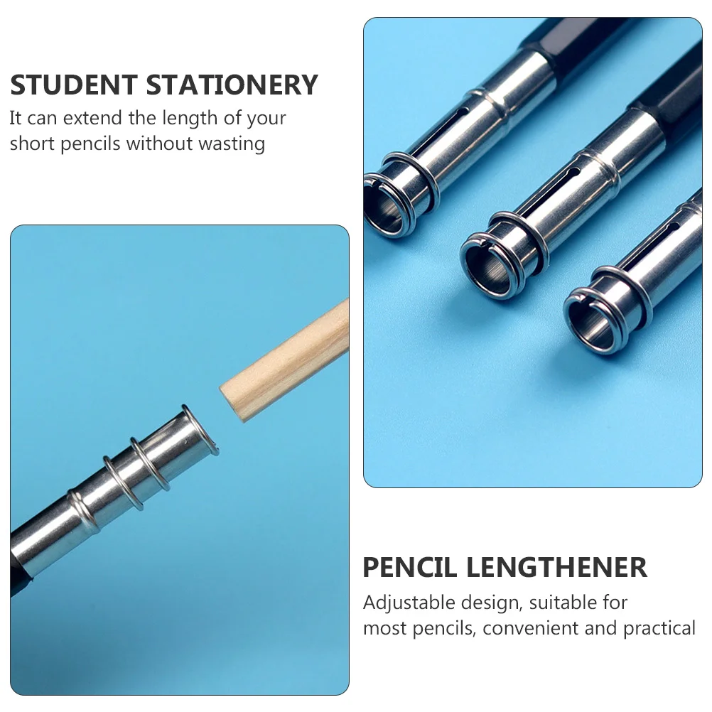15 шт. удлинитель карандашей перьевые ручки держатель из нержавеющей стали для