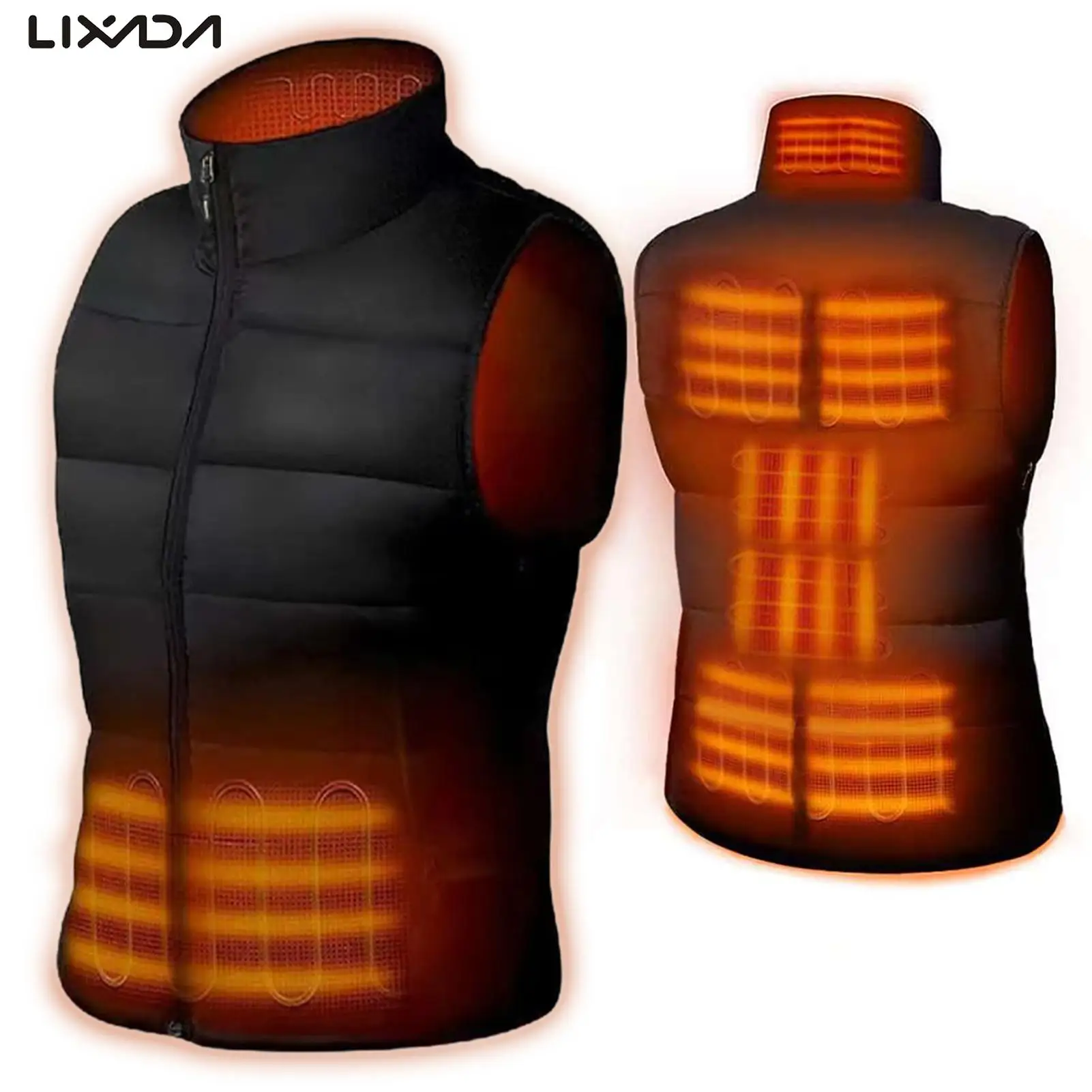 

9-zone Down Heated Vest Winter Warm Electric Heated Vest for Men and Women 65-55-45℃ 3-Level Temperature Adjustment Size S-XXXL