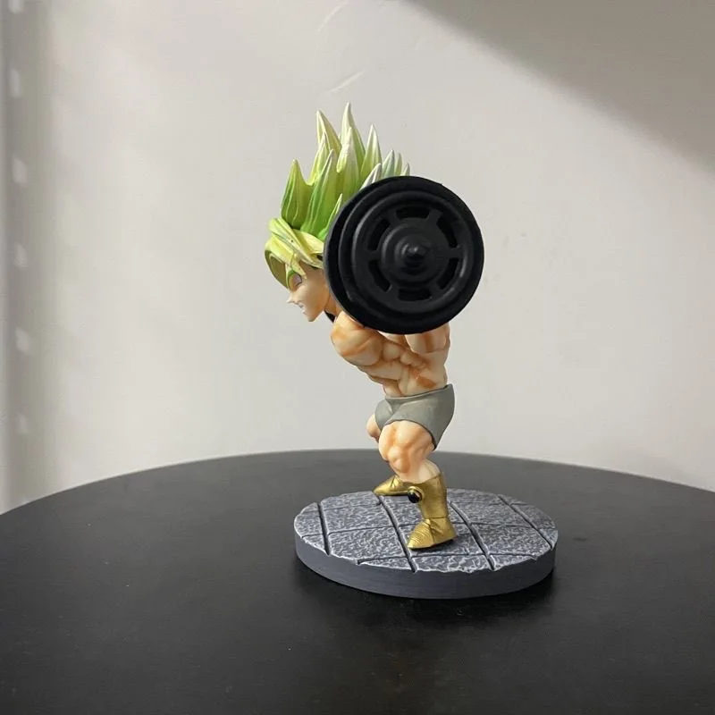 Фото Dragon Ball Gk Super Saiyan Легкое оружие Пятая пуля Фитнес Brolli Лифтинг Штанга Модель мышц в штучной упаковке Орнамент ручной работы №5