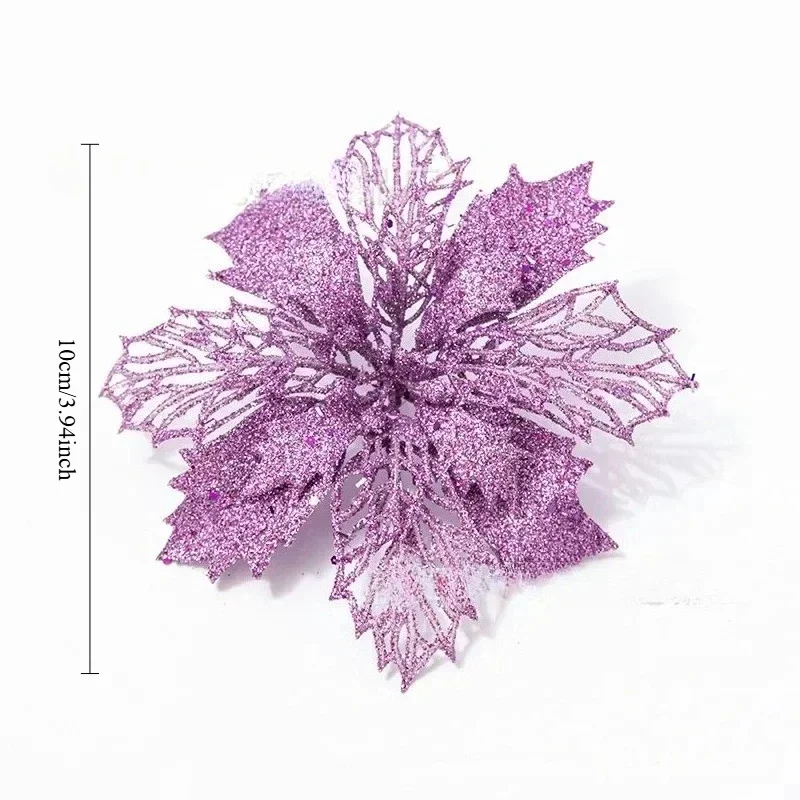 

Искусственные новогодние цветы шелковые 6/12 шт