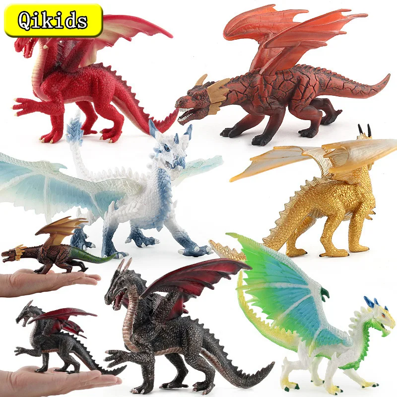 

Фигурка мифического дракона, научная фантастика, летающий волшебный дракон, цербер, модель динозавра, экшн-фигурка из ПВХ, Детская коллекционная игрушка
