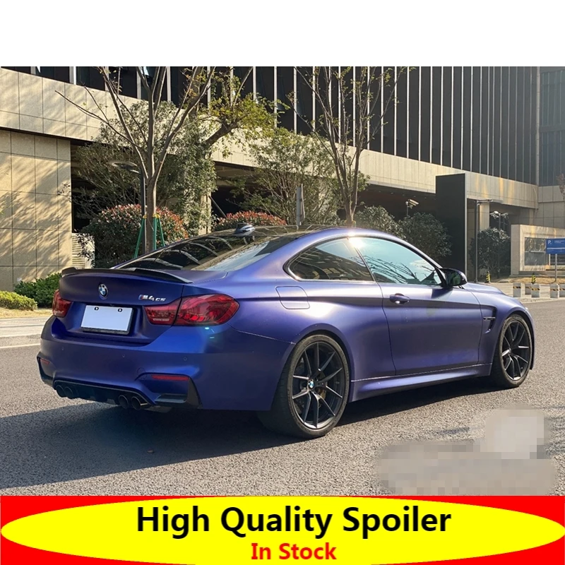 

For BMW 4 Series 428i 435i F32 2-Door Coupe 2013-2019 CS Style Real Carbon Fiber Material Car Trunk Boot Lip Spoiler Wing