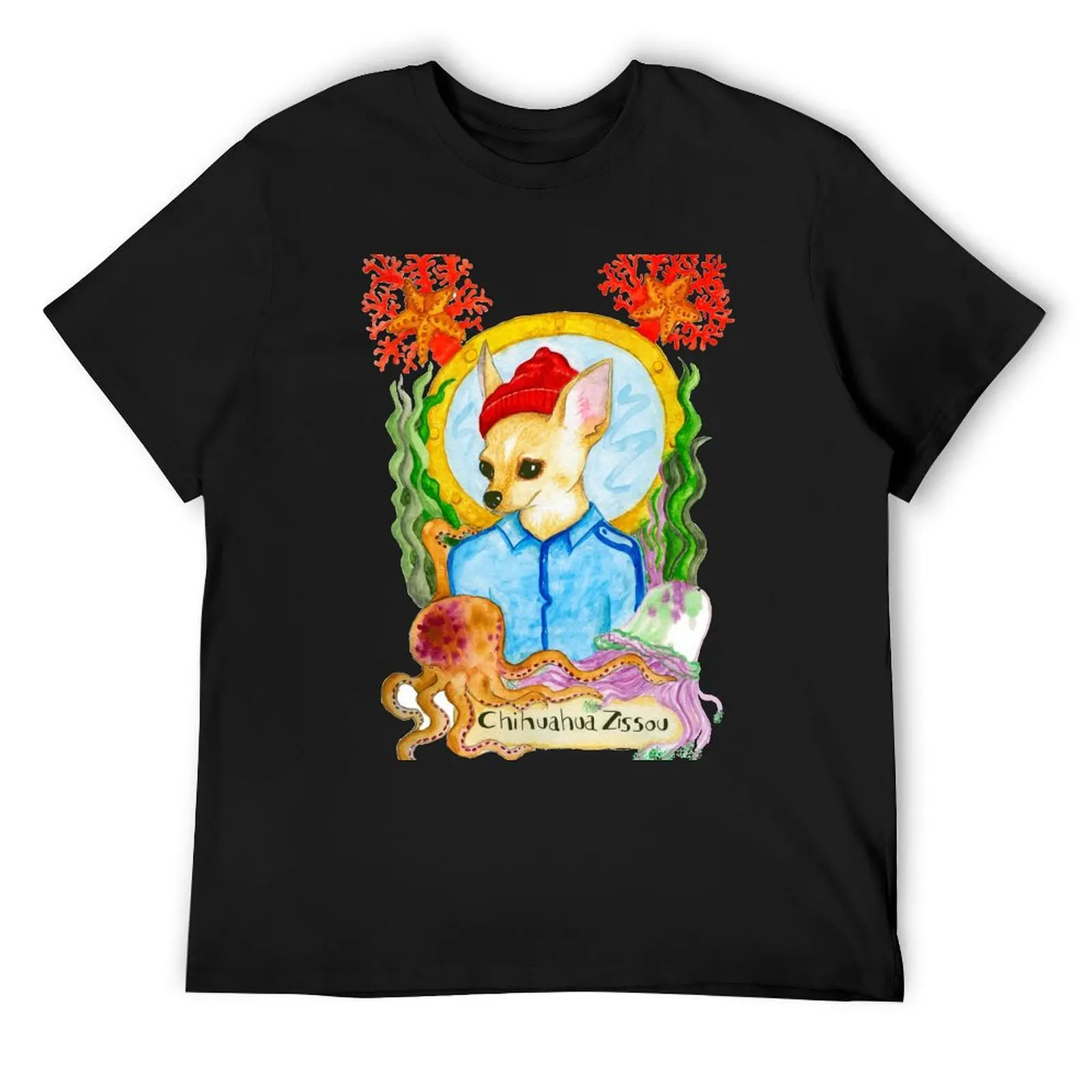 Футболка Chihuahua Zissou простая уличная одежда футболки с принтом животных для