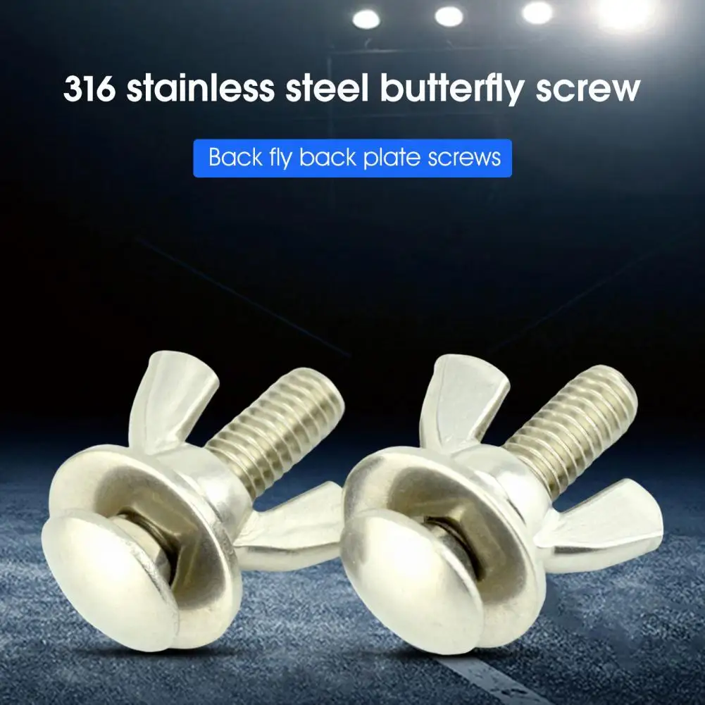 

BCD Fittings 2Pcs Professional High Strength Butterflies Screw Bolt Compact Diving Wing Screws Portable for Diving