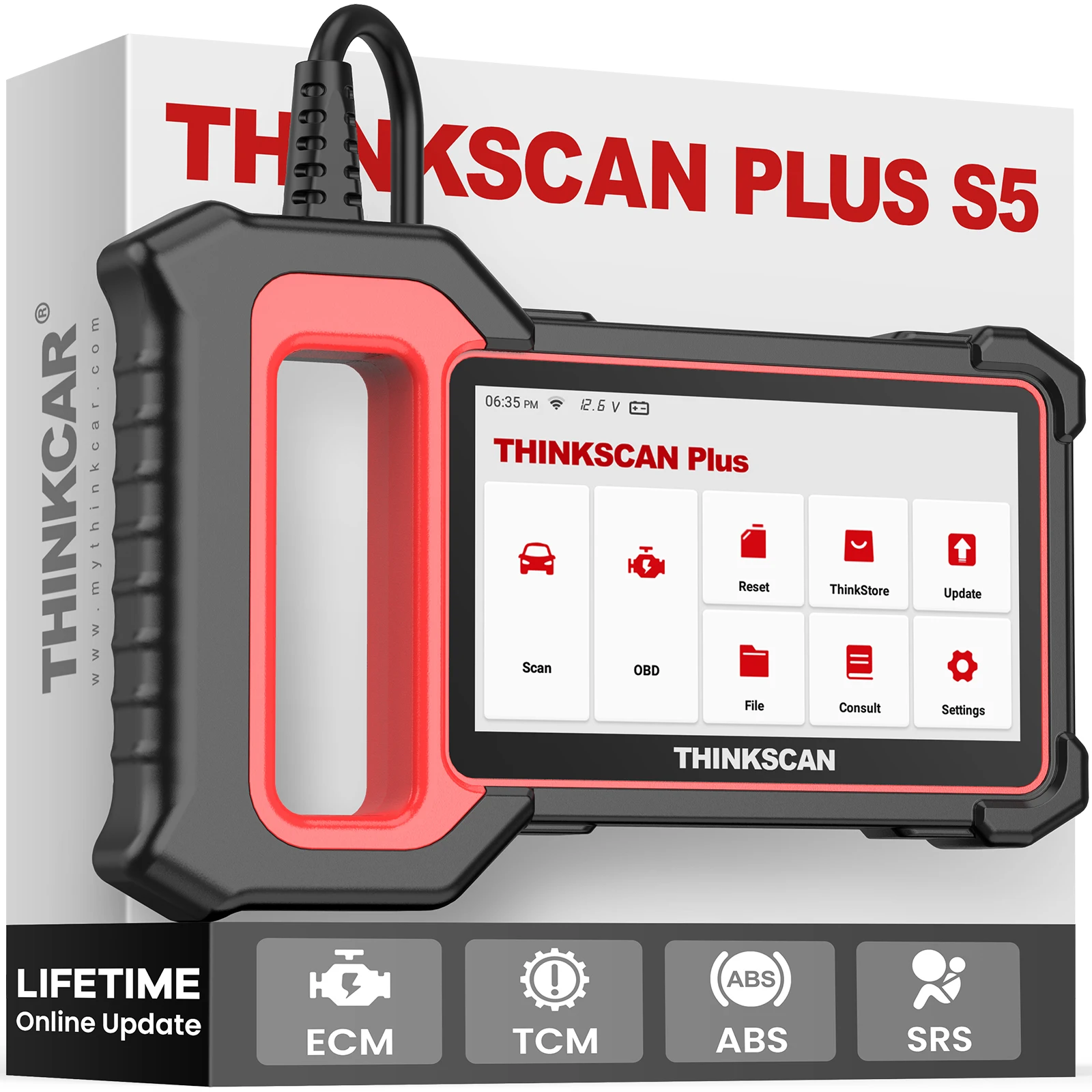 THINKCAR Thinkscan Plus S5 /S4/S6 /S7 OBD2 диагностический инструмент Проверка двигателя ABS SRS TCM Система Диагностика obd 2 Автоматический считыватель кодов Срок службы сканера Бесплатное обновление