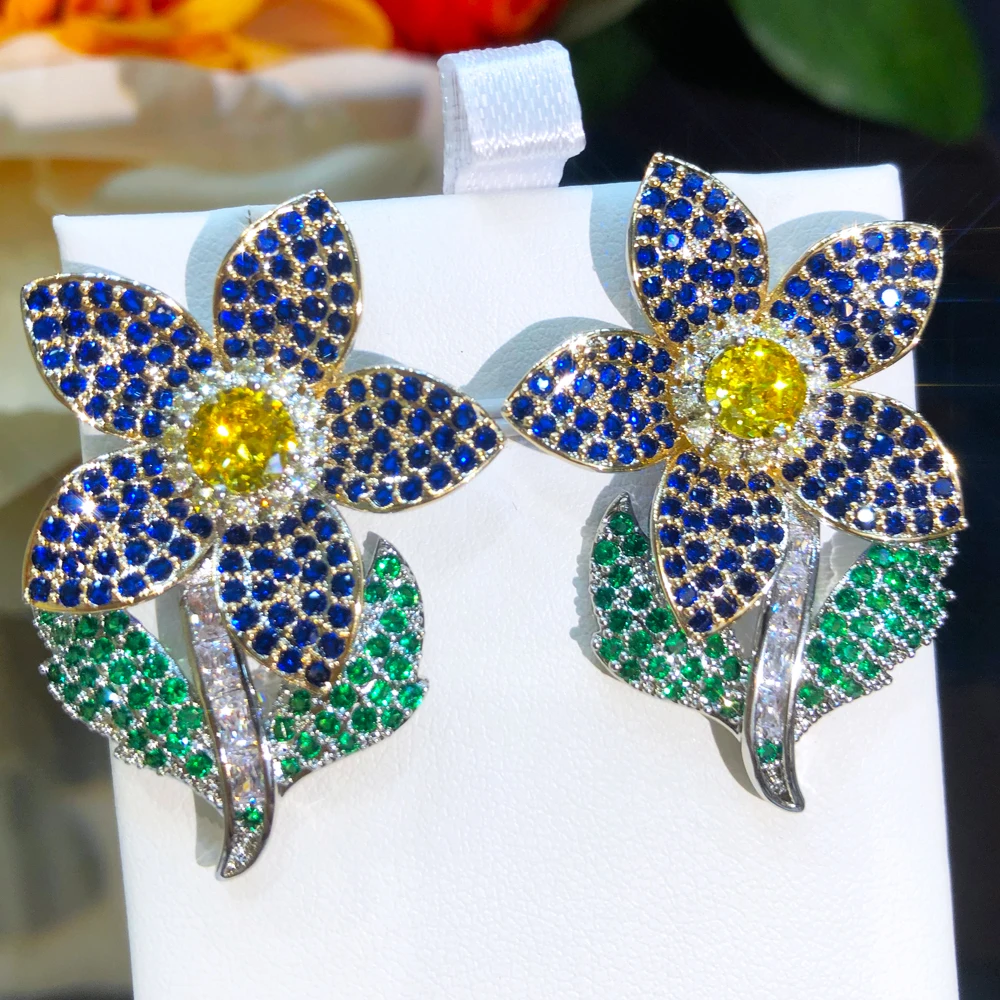 

Jimbora Luxury Boho Summer Flowers Earrings for Women Bridal Wedding Party Be Original Lady Charm Ins Style Fashion Jewelry