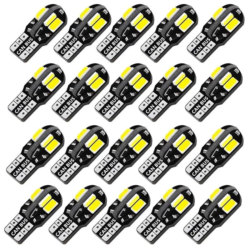 

20 шт. W5W T10 фотолампы Canbus 5730 8SMD 12 в 6000K 194 168