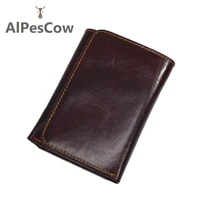 genuine leather men wallet 100 italy alps cowhide purses photo holder high quality coin pocket vintage business minimalist case
