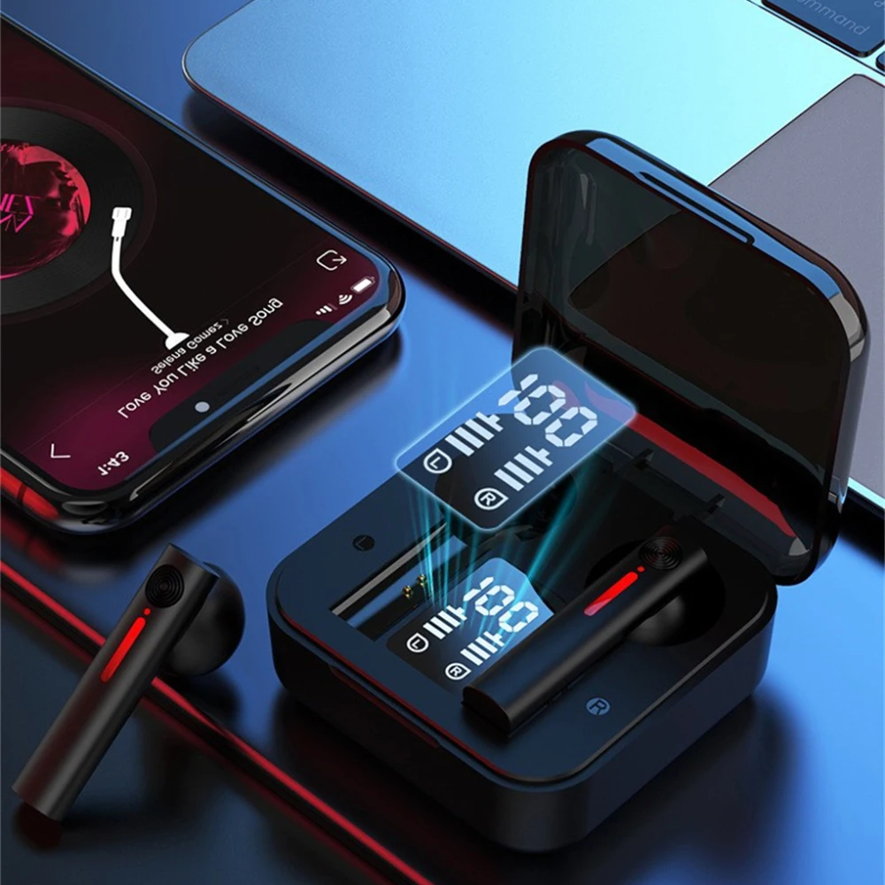 Беспроводные Bluetooth-наушники с сенсорным управлением и шумоподавлением