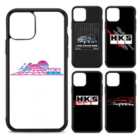 sports car hks jdm accessories phone case silicone pctpu case for iphone 11 12 13 pro max 8 7 6 plus x se xr hard fundas