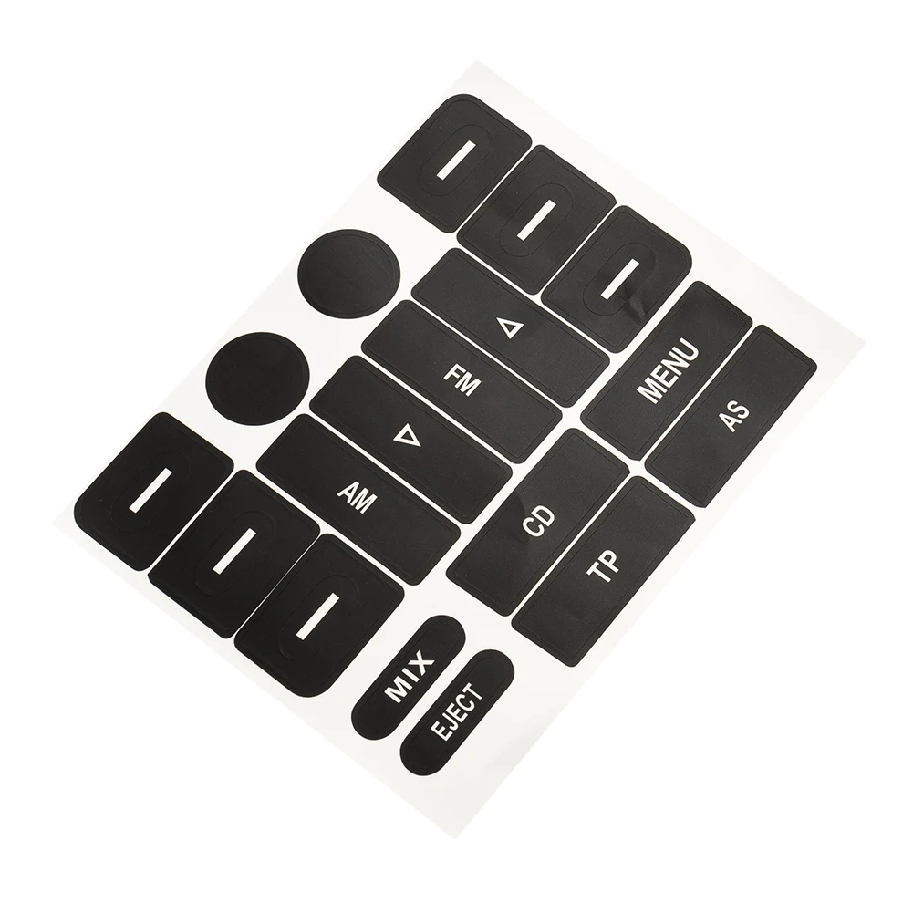 

1pc Radio Button Repair Tool Sticker Matte Black-PVC For Golf MK5 For-Passat Radio Knobs Worn Button Interior Accessories
