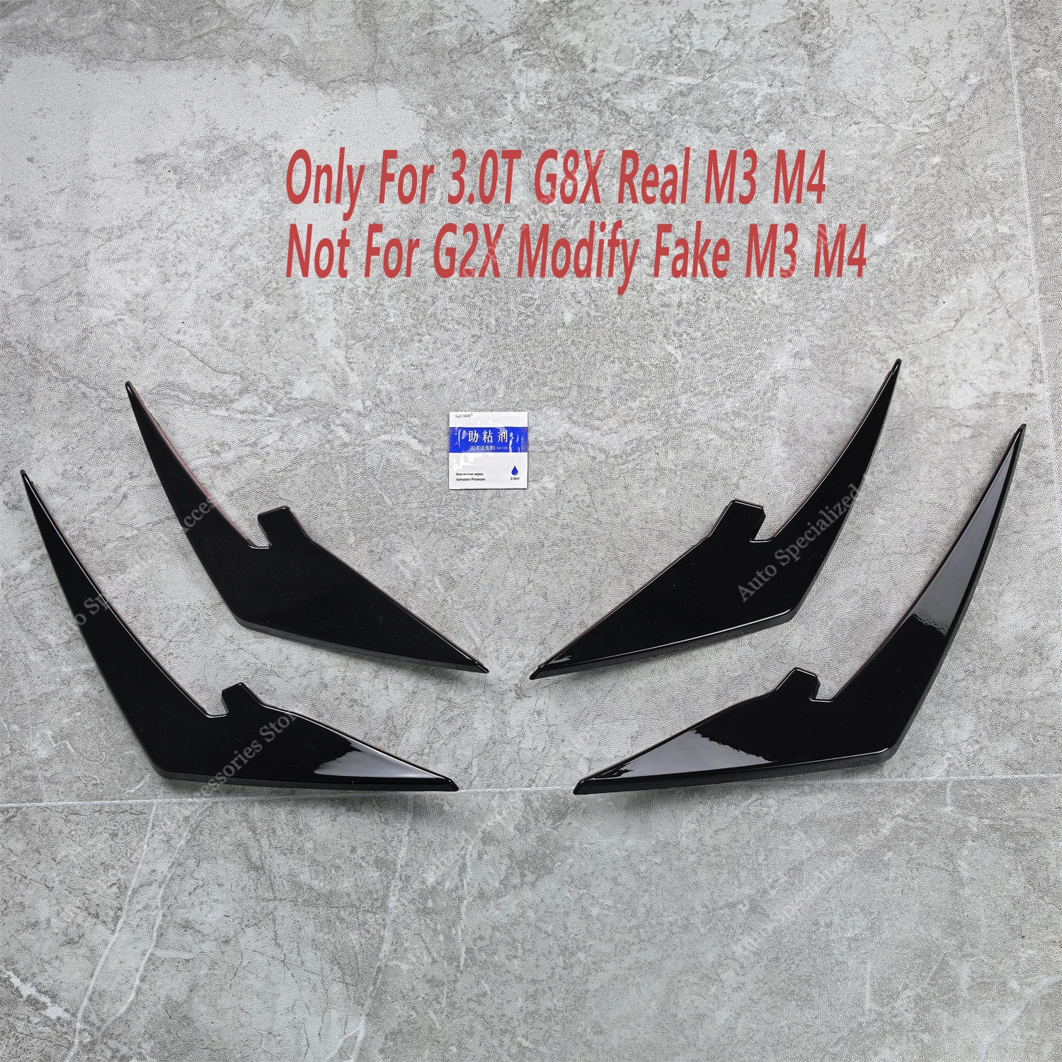 

Для BMW G81 G82 G83 G80 Глянцевый черный передний бампер 3.0T Real M3 M4 M Competition 2021-2023 Передний бампер Aero Flicks Blade Tuning